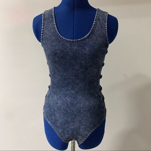 Marilyn Monroe denim blue bodysuit size S
